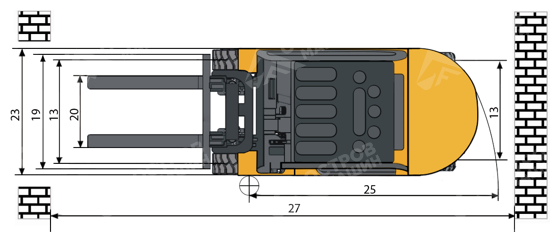 Газ-бензиновый вилочный погрузчик CPCD35 (3,5 тонны)