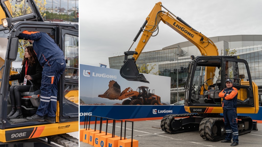 Демонстрация мини-экскаватора LiuGong CLG 908e на выставке CTT EXPO 2022