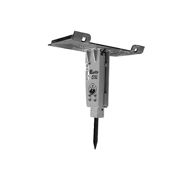 Гидромолот Delta F-4 SL Open на мини-погрузчик