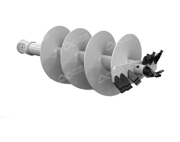 Шнекобур Delta SА5, D-500, L-1450, H-sq.75 на экскаватор-погрузчик