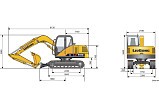 Мини-экскаватор LiuGong CLG908D гусеничный (7,5 тонны)